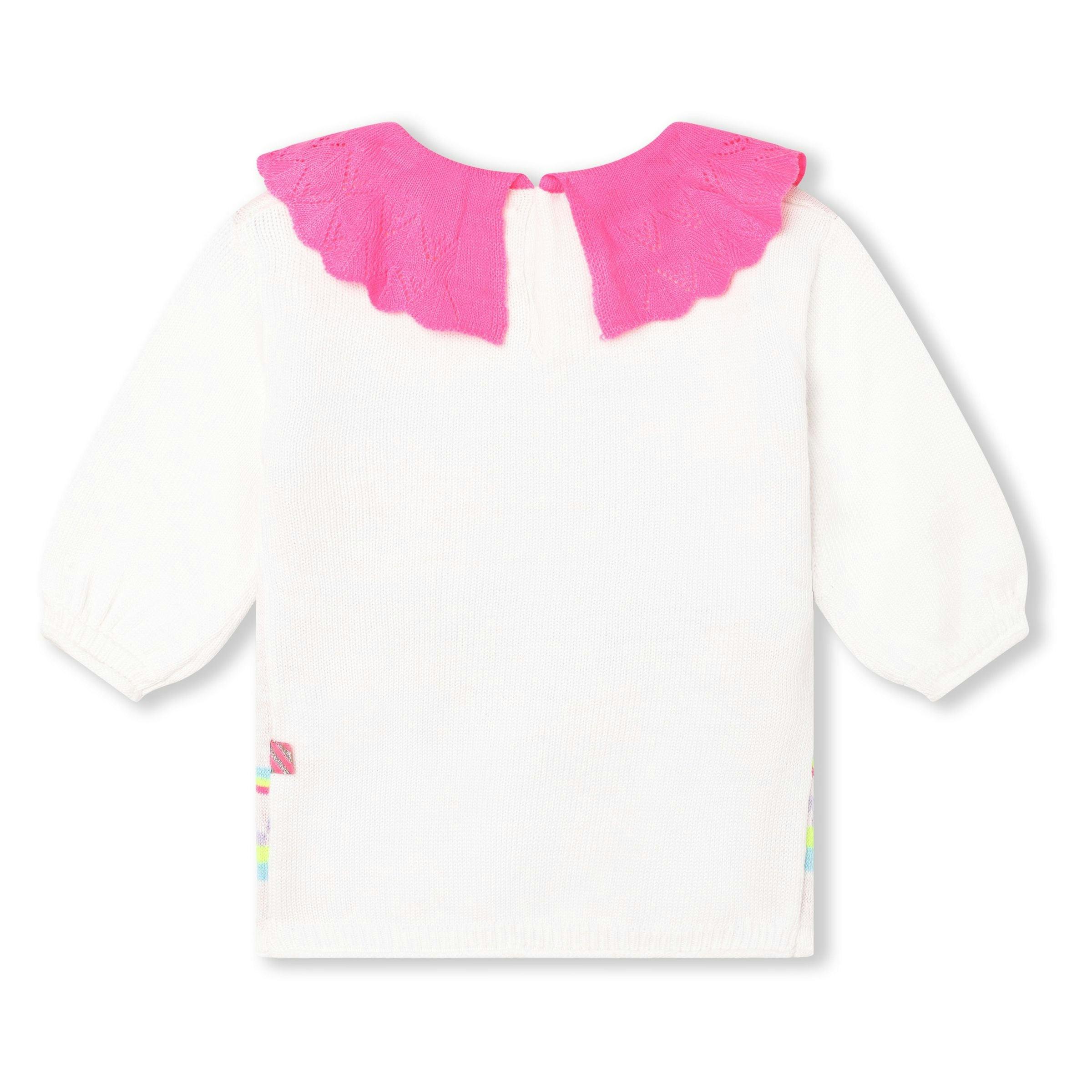 White Bunny Knit Sweater Dress