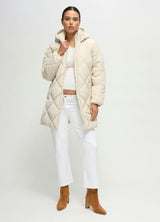 Quilted Longline Maternity and Postpartum Puffer Jacket