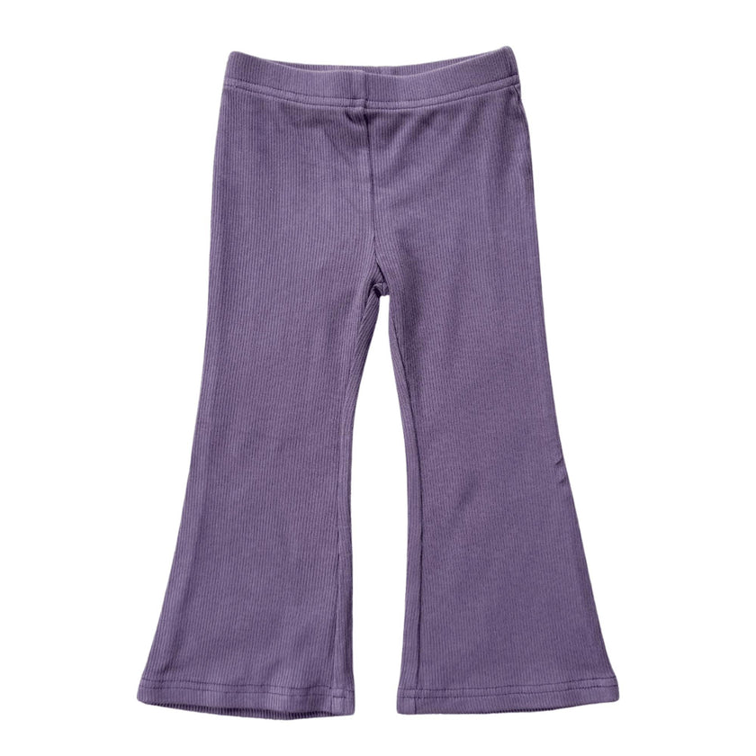 Girls Flare Pants in Plum
