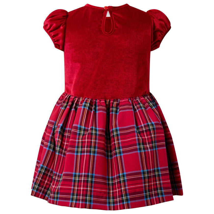 Velvet Check Party Dress