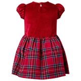 Velvet Check Party Dress