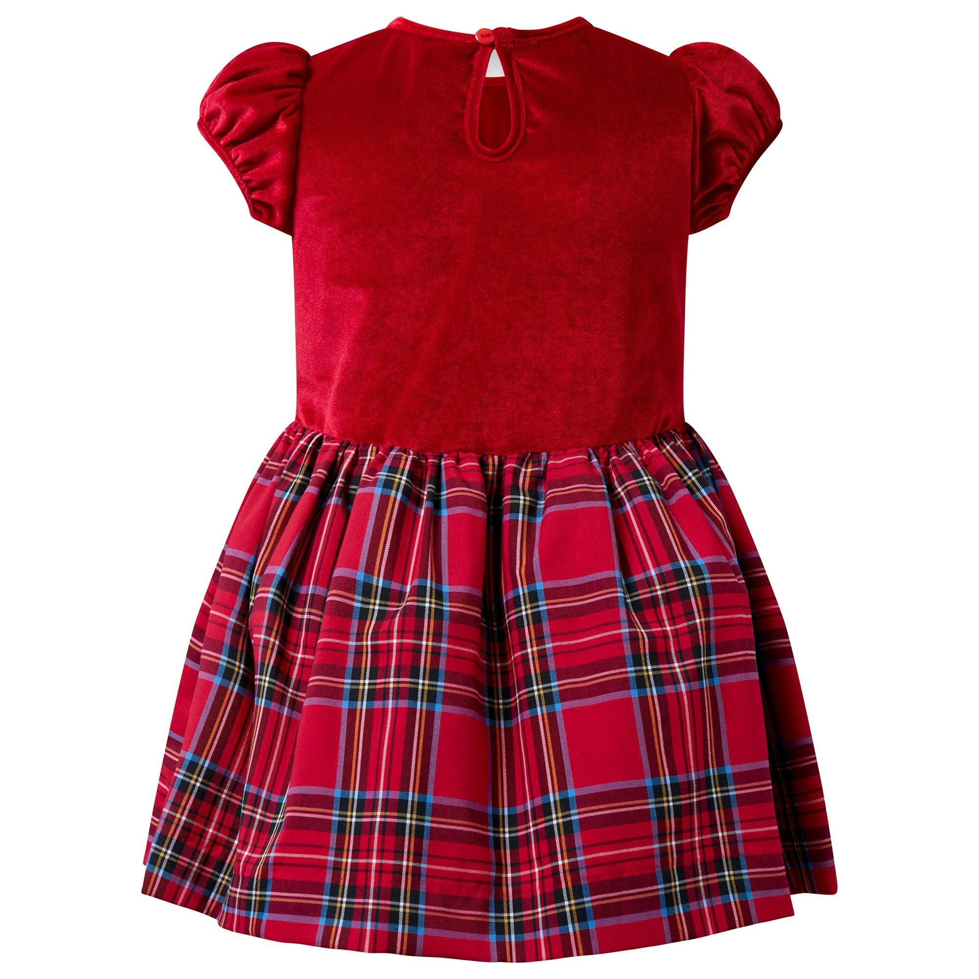 Velvet Check Party Dress