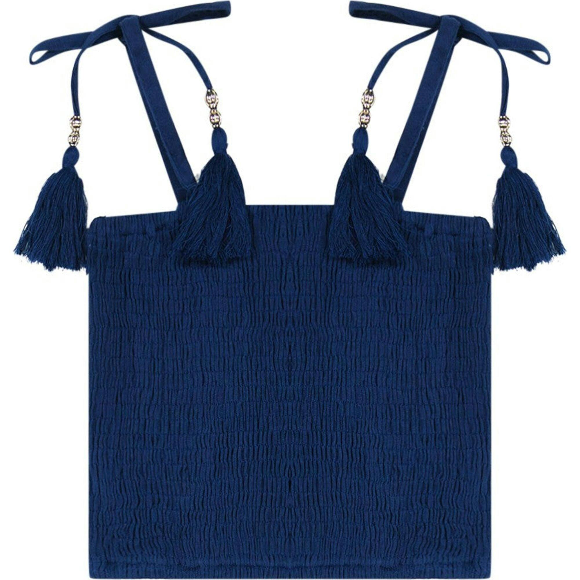 Louisa Top and Skirt Set Galaxy Embroidery, Blue