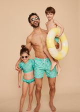 Mint Green Bandana Boys' Swim Shorts