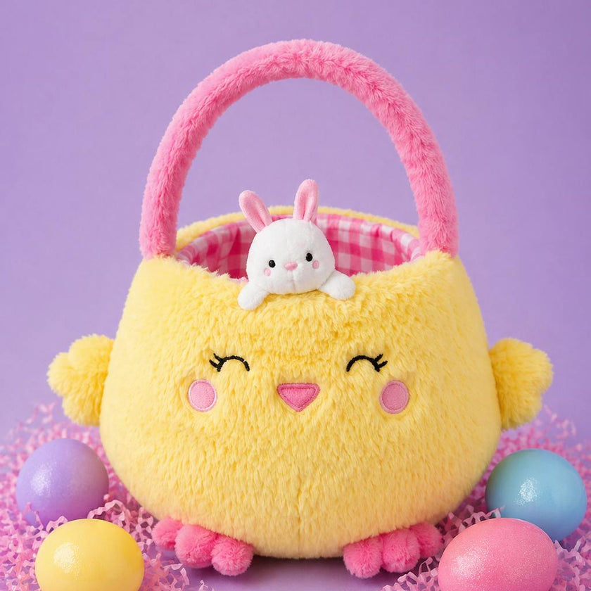 Hoppy Chick Basket Plush
