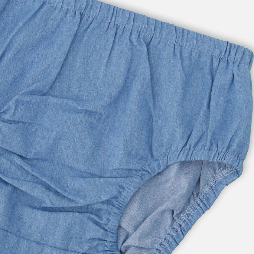 Chambray Dress And Bloomer Set