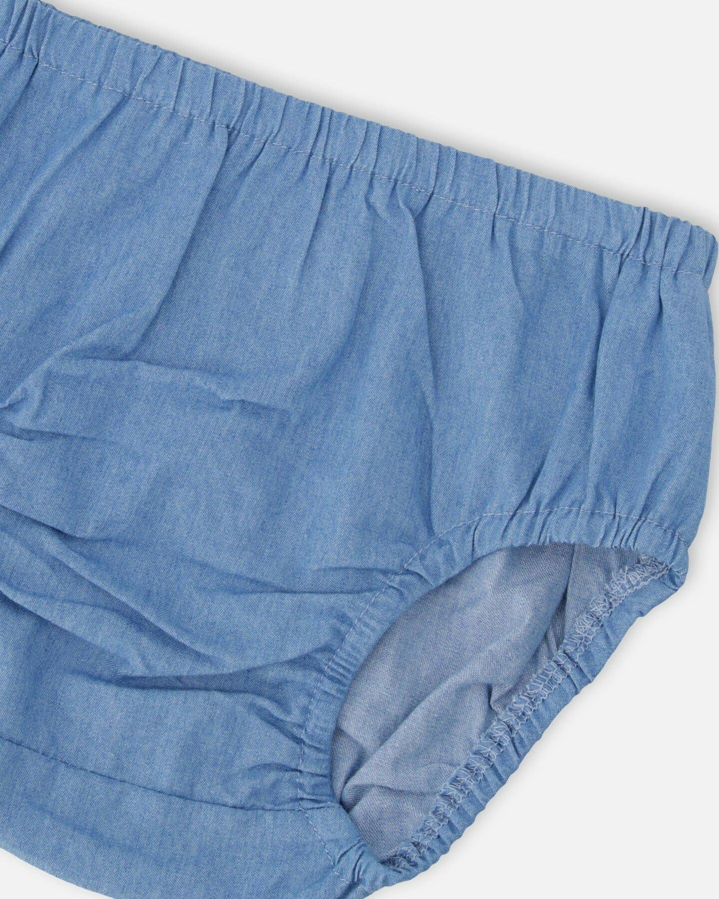 Chambray Dress And Bloomer Set