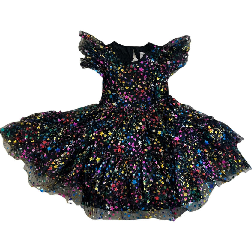 Shining Rainbow Star Tulle Dress