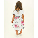 White Daisy Duck Poplin Dress