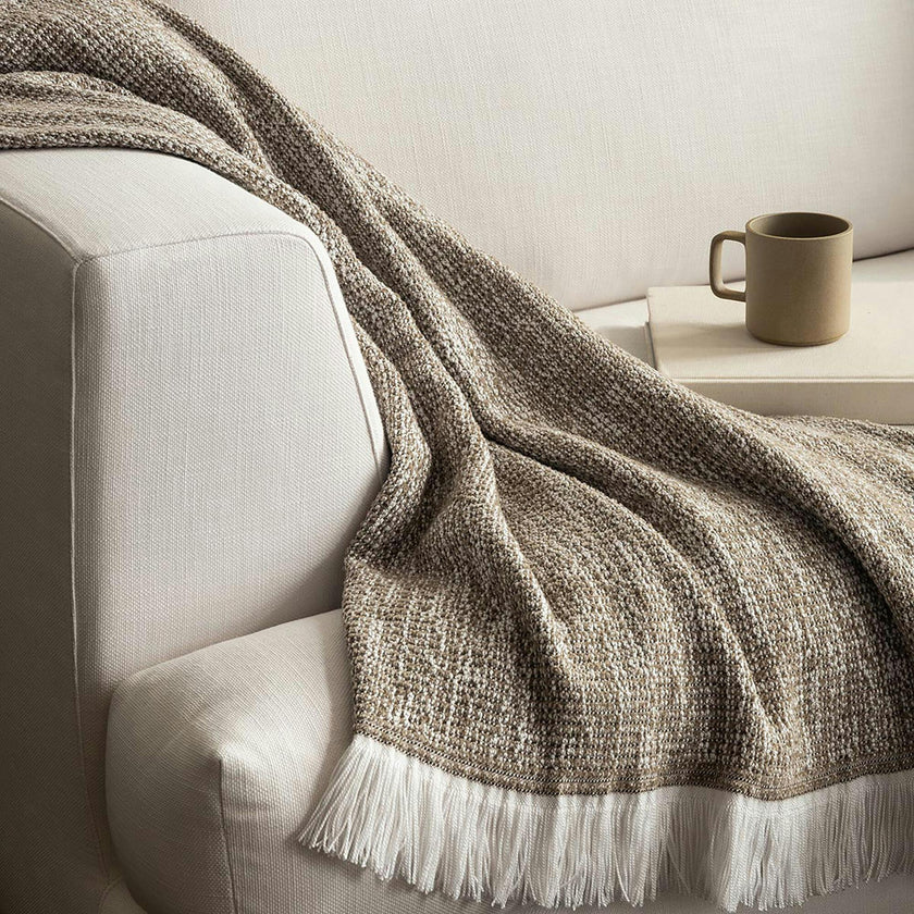 Crosshatch Stain Resistant Indoor Outdoor Throw
