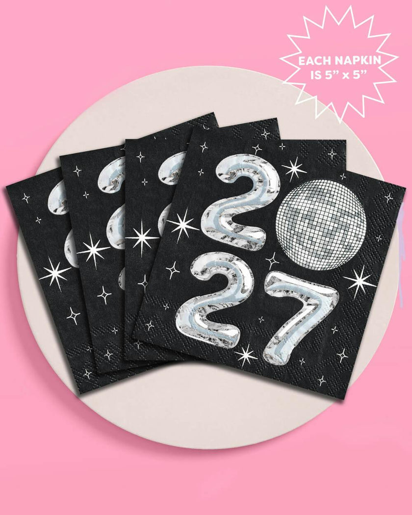 2027 NYE Disco Napkins - 50 paper napkins
