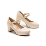 Beige Aurelia Mary Jane Shoes