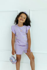 Lavender Pretty Bows Short Set