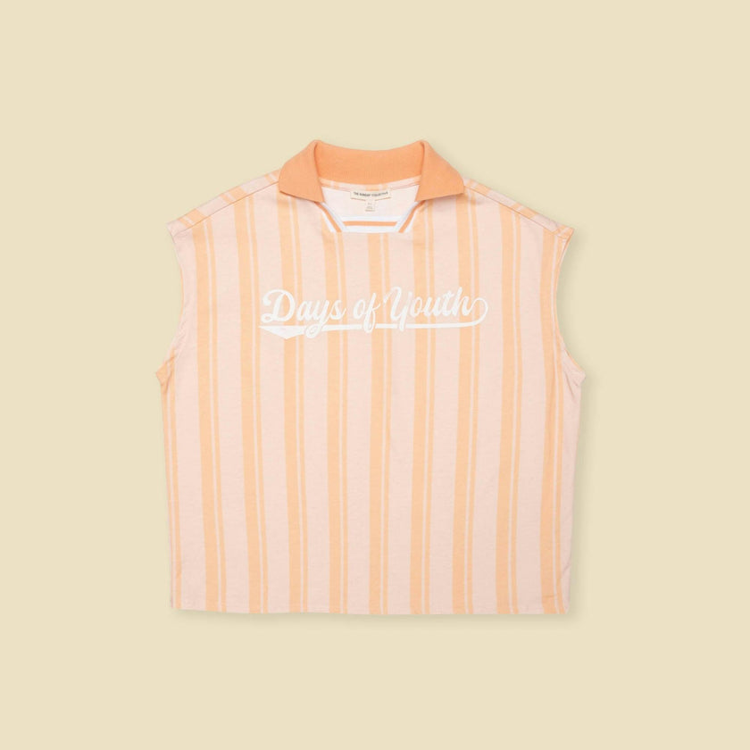 Organic Soccer Shirt in Creamsicle Stripe