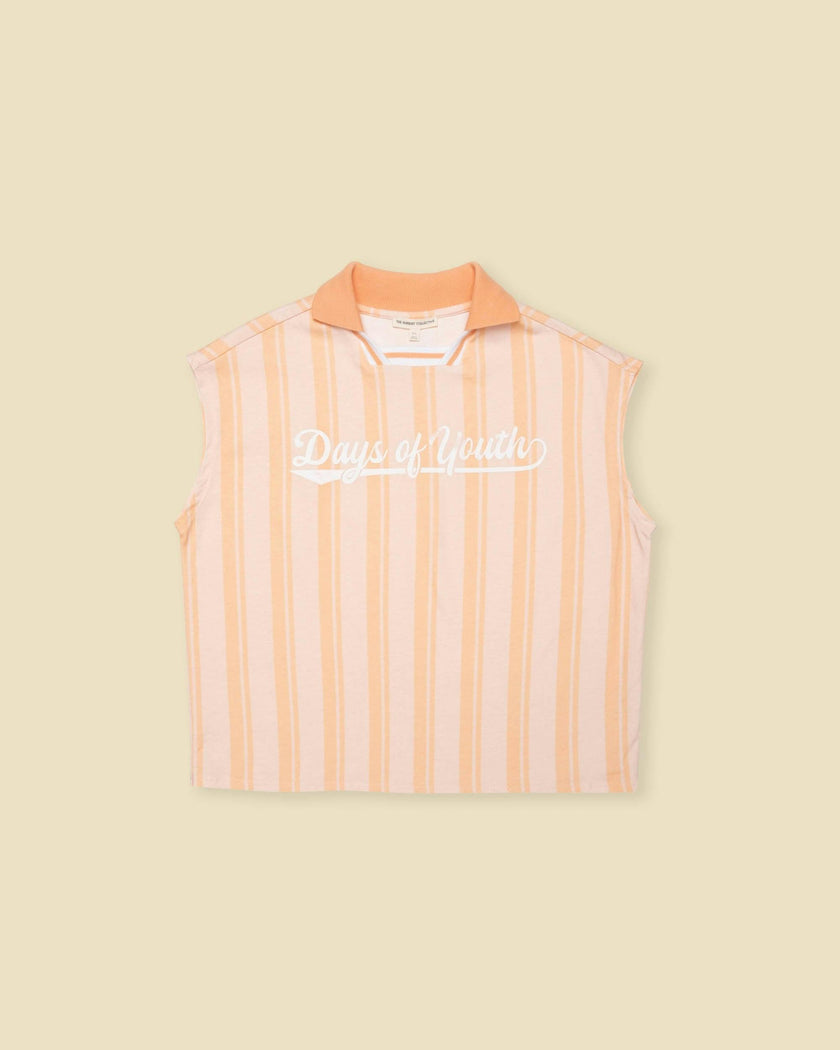 Organic Soccer Shirt in Creamsicle Stripe