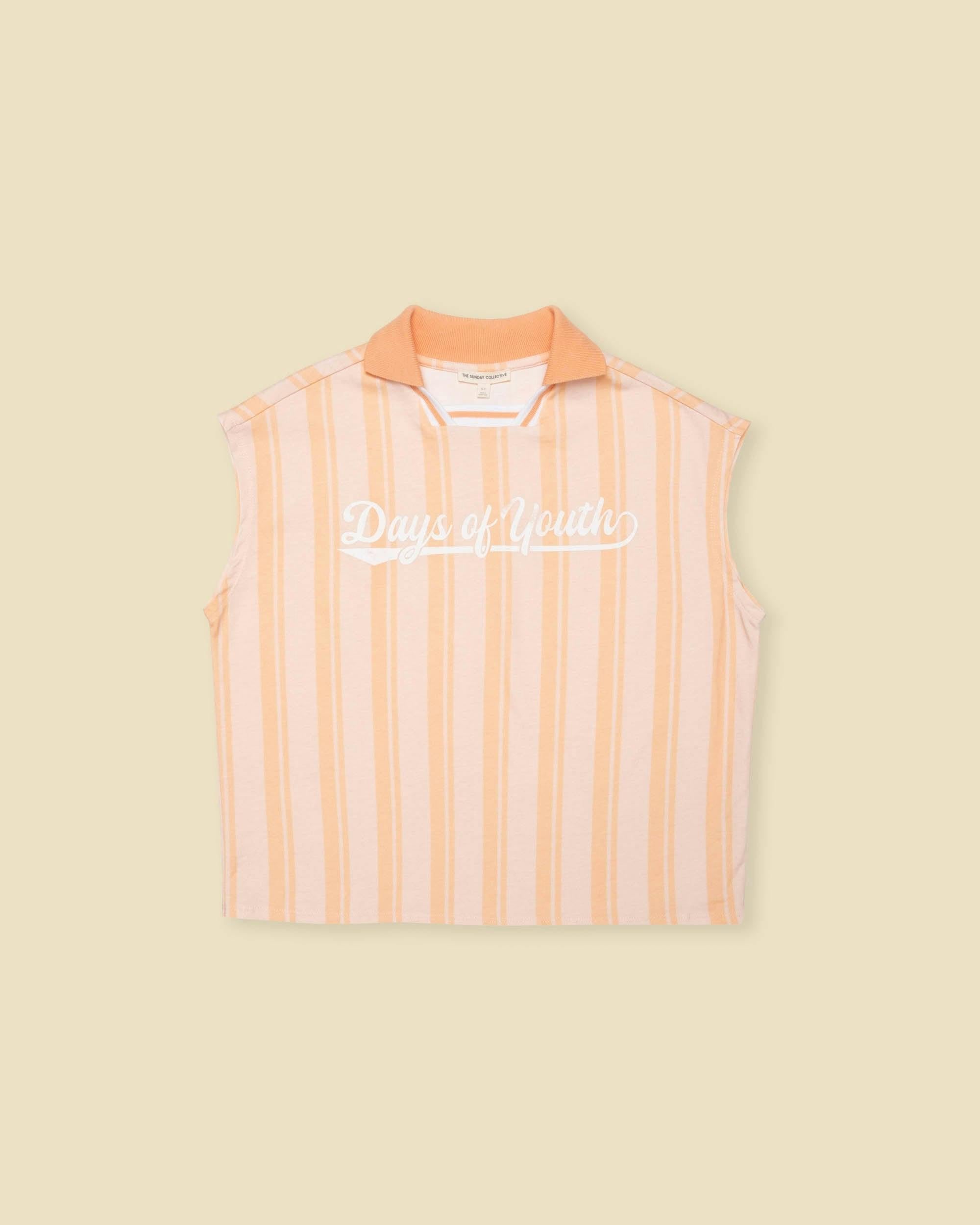 Organic Soccer Shirt in Creamsicle Stripe