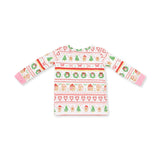 Gingerbread Fair Isle Pink - Long Sleeve Loungewear Set