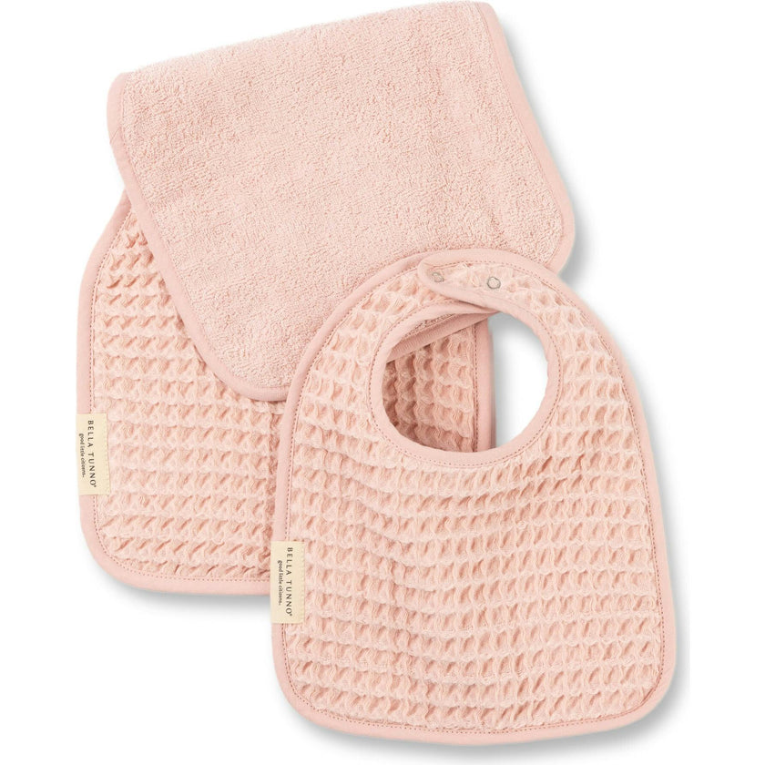 Reversible Bib + Burp Set Blush