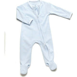 Two Way Zip Striped Footie Pajama