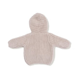 Chenille - Stone Hooded Jacket with Striped Texture