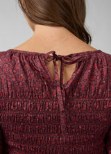 Smocked Paisley Cotton Maternity Dress