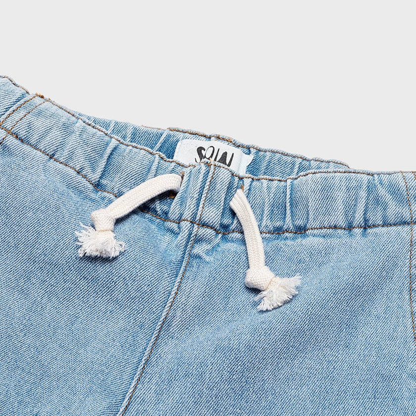 Organic Cotton Drawstring Straight Leg Jean
