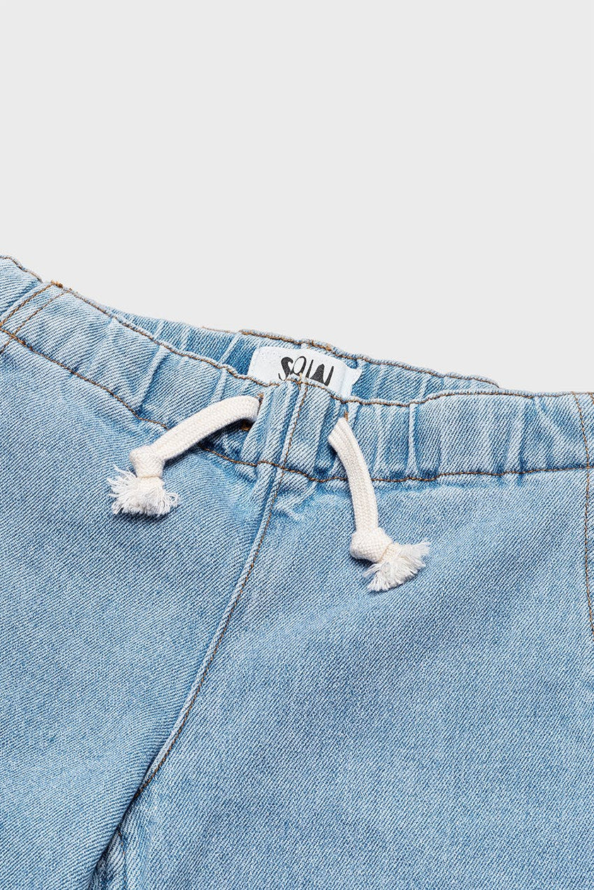 Organic Cotton Drawstring Straight Leg Jean