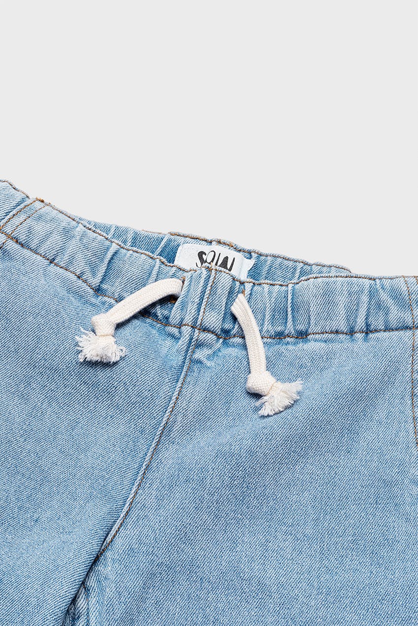 Organic Cotton Drawstring Straight Leg Jean