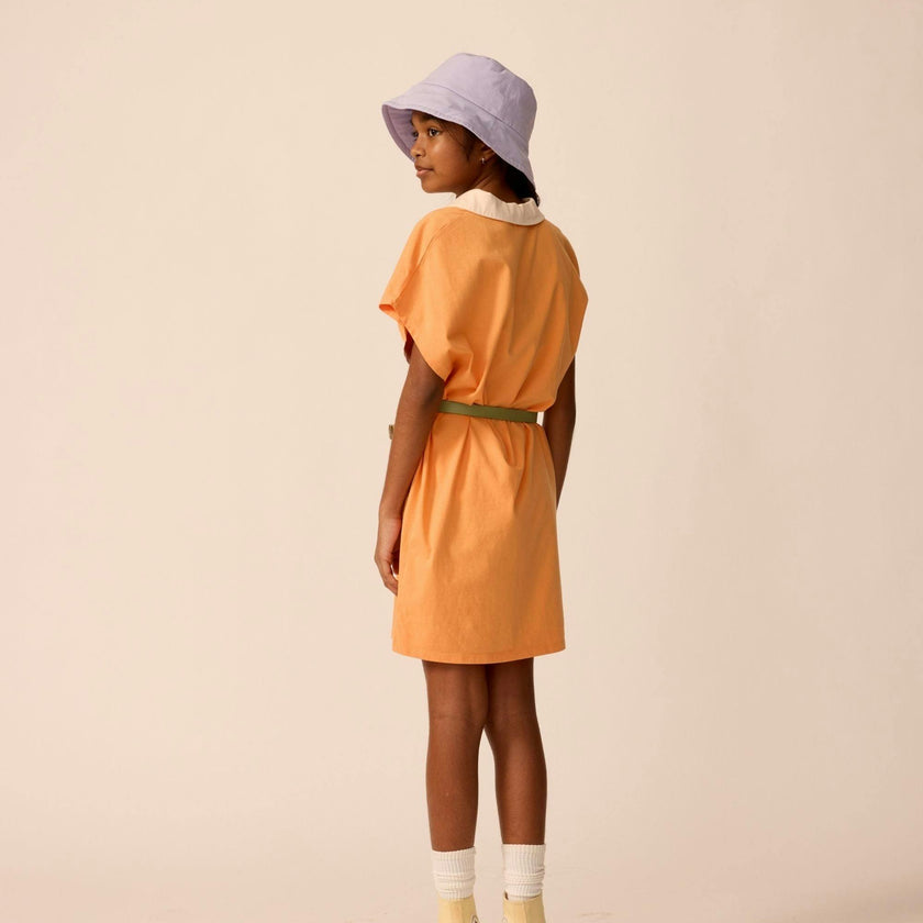 Organic Tunic Dress in Overtime Orange