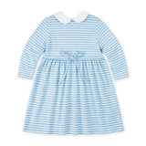 Stripe Knit Dress with Flowers