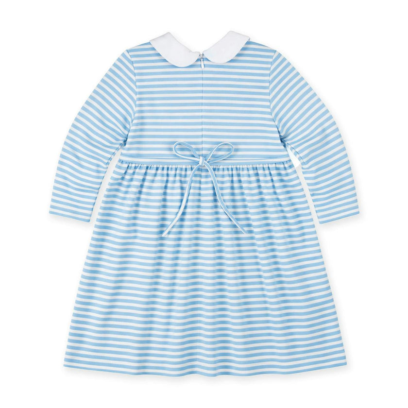 Stripe Knit Dress with Flowers
