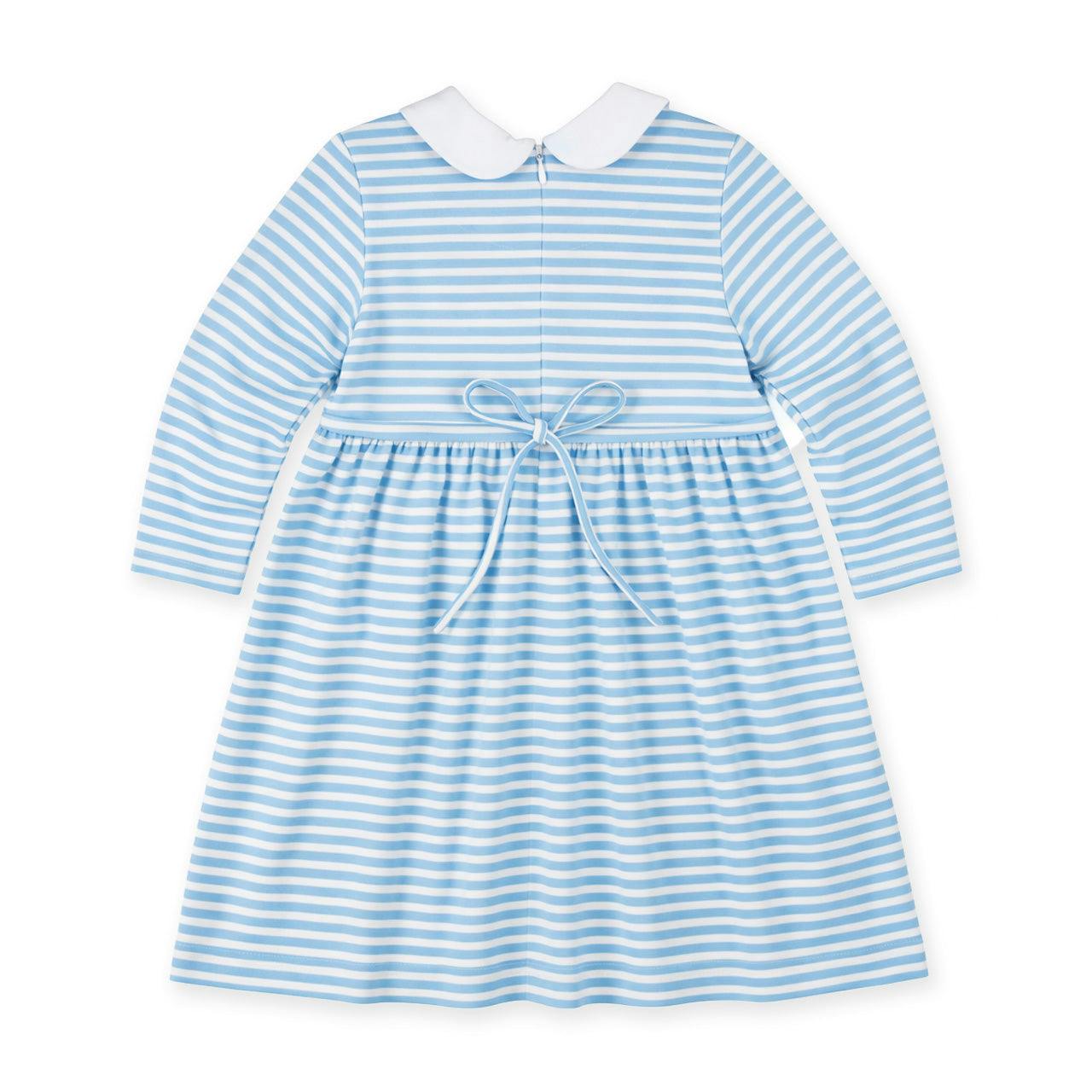 Stripe Knit Dress with Flowers