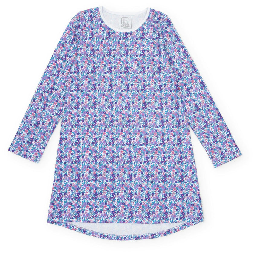 Ann Women's Longsleeve Nightgown - Blackberry Floral