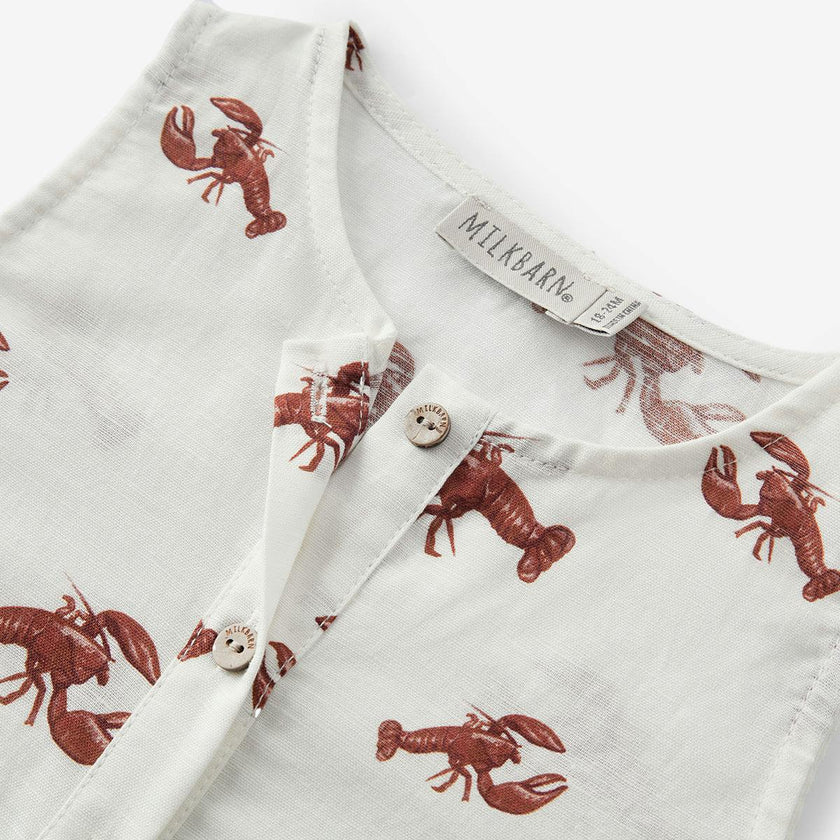 Cream Lobster Tank Top Shortall