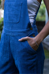 Adult Blue Chunky Cord Overalls