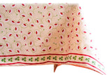 La Leccia Floral Cotton Tablecloth – Light Pink