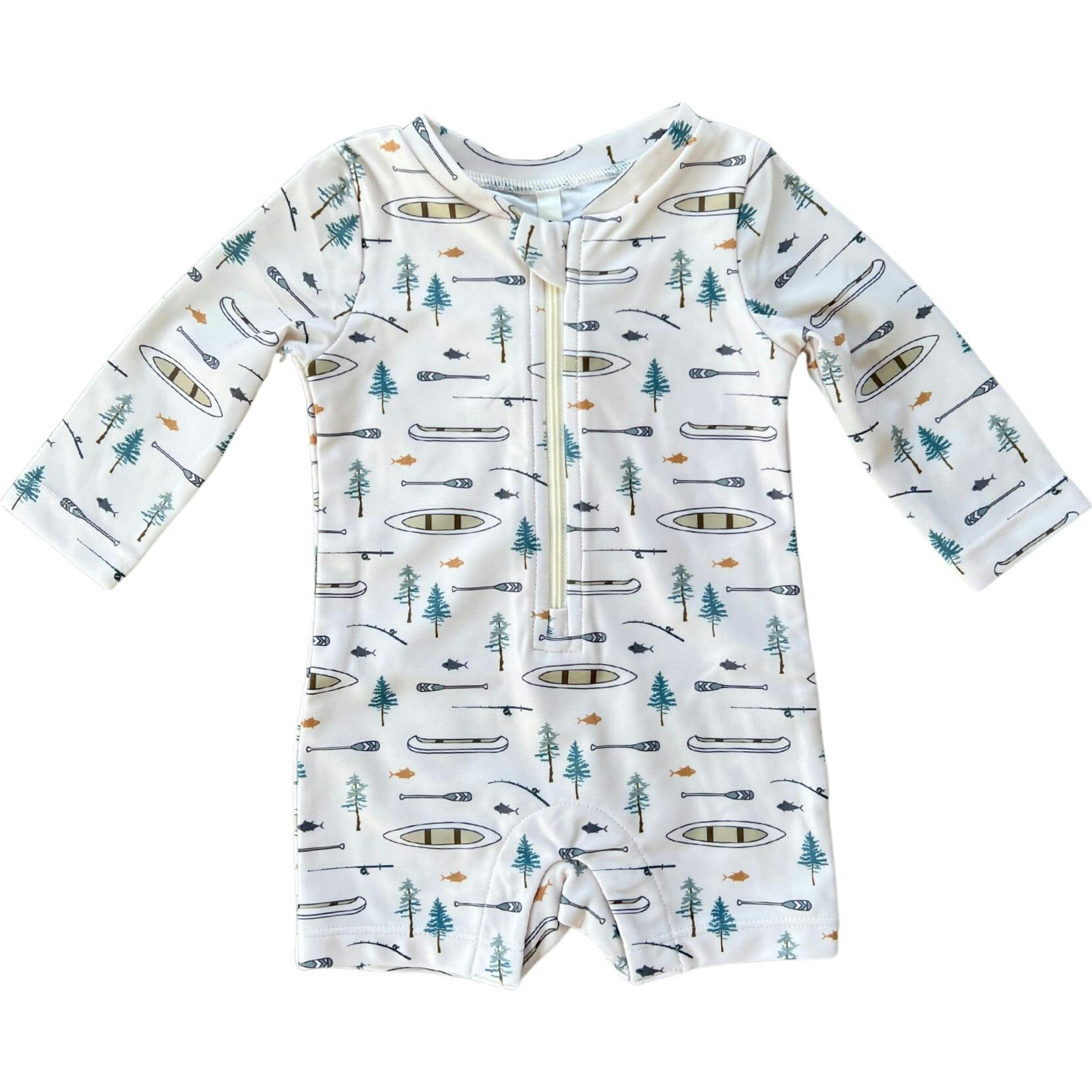 Baby One-Piece Rash Guard Swimsuit Canoe
