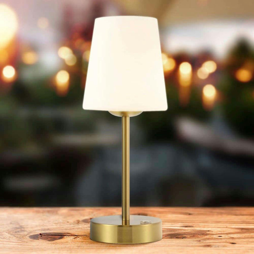 Carson 12.75" Modern Minimalist Iron Rechargeable Integrated LED Table Lamp