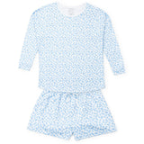 Anna Women's Longsleeve & Short Set - Confetti Hearts Blue