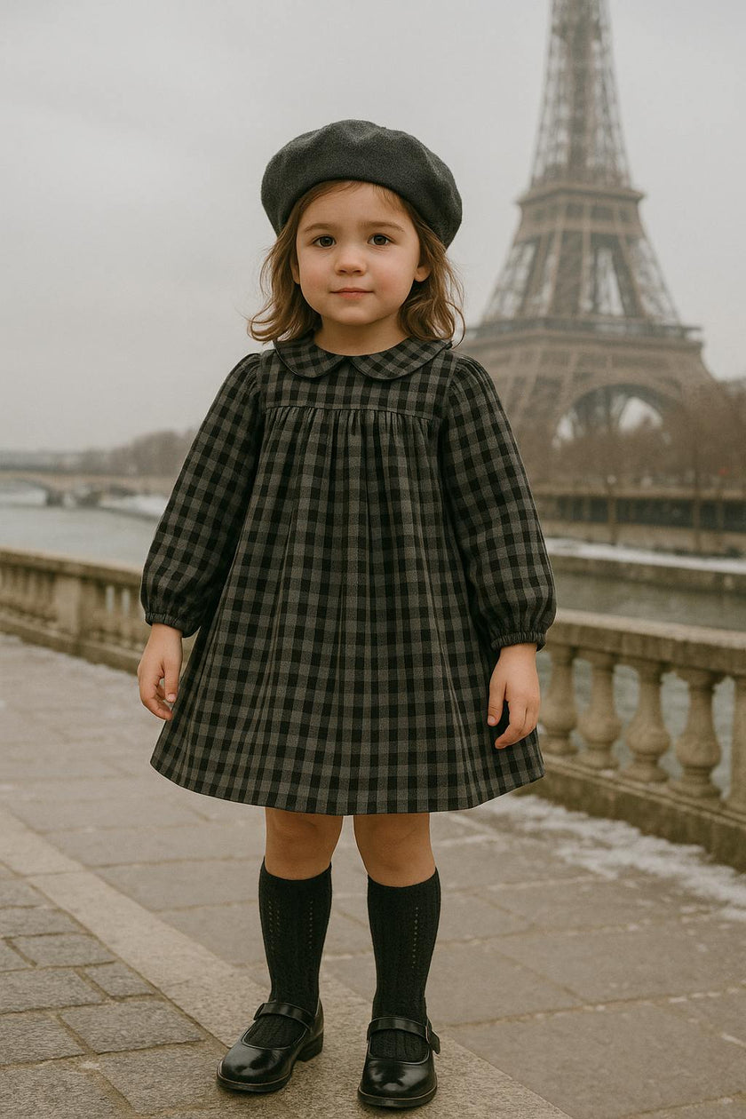 Plaid Collar Dress