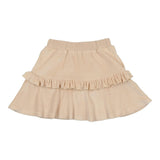 Velour Tired Ruffle A-Line Short Skirt