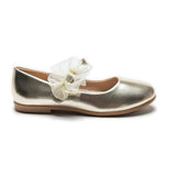 Gold Haile Rhinestone Flower Flats