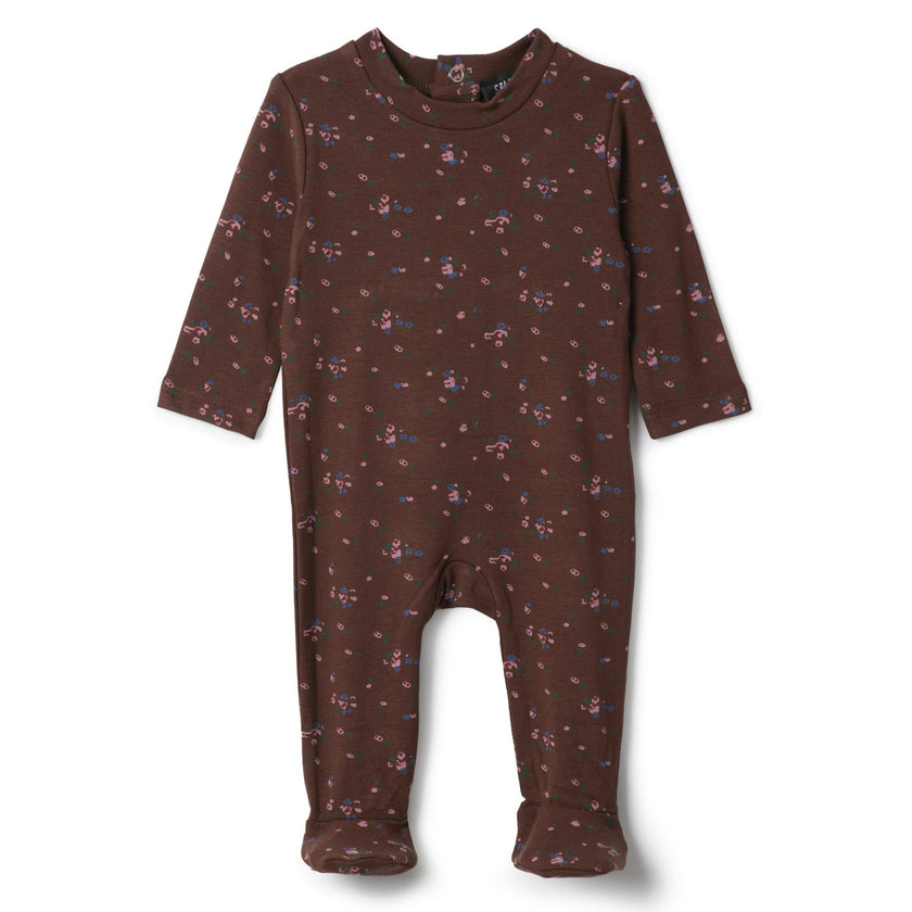 Floral printed Onesie Burgundy