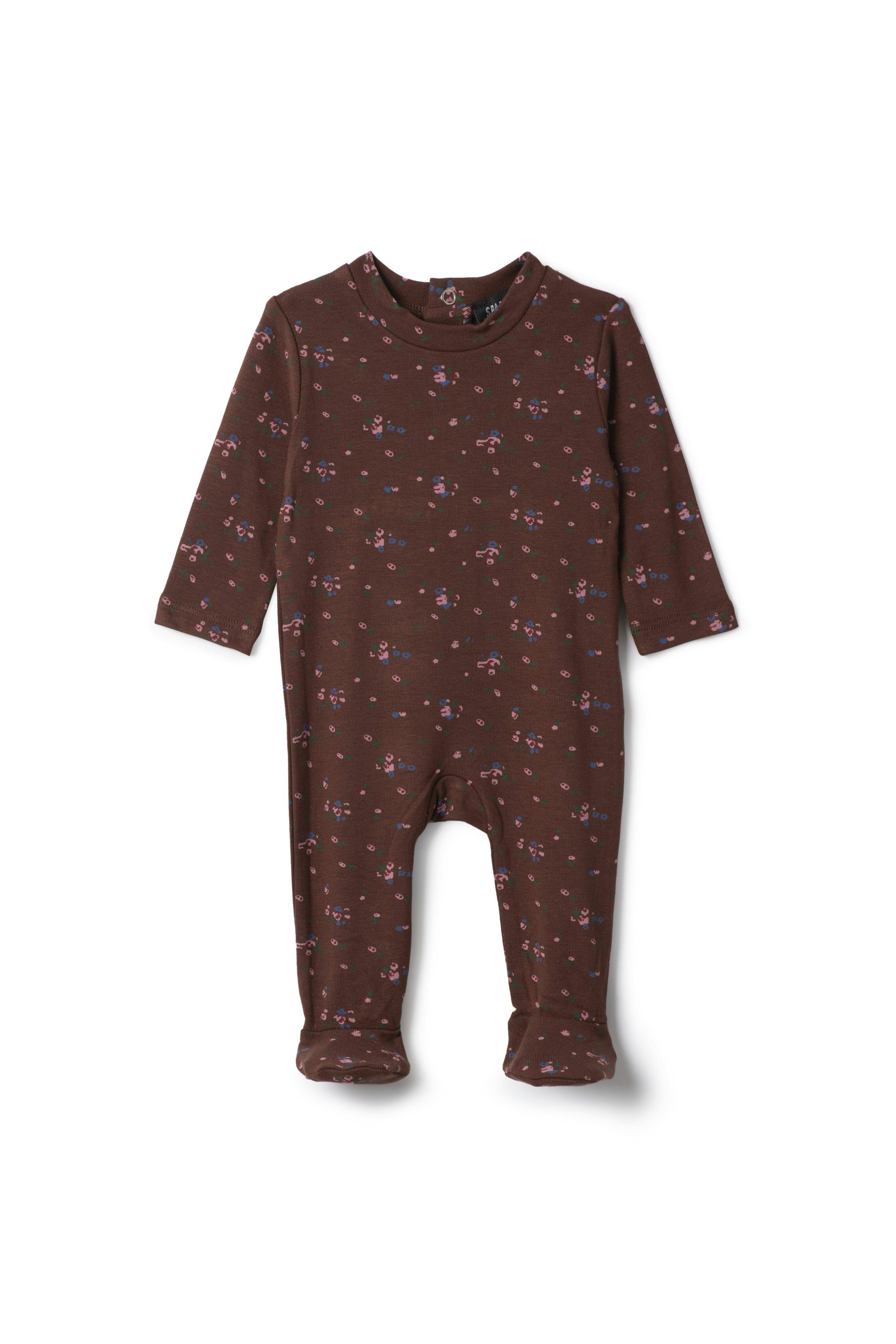 Floral printed Onesie Burgundy