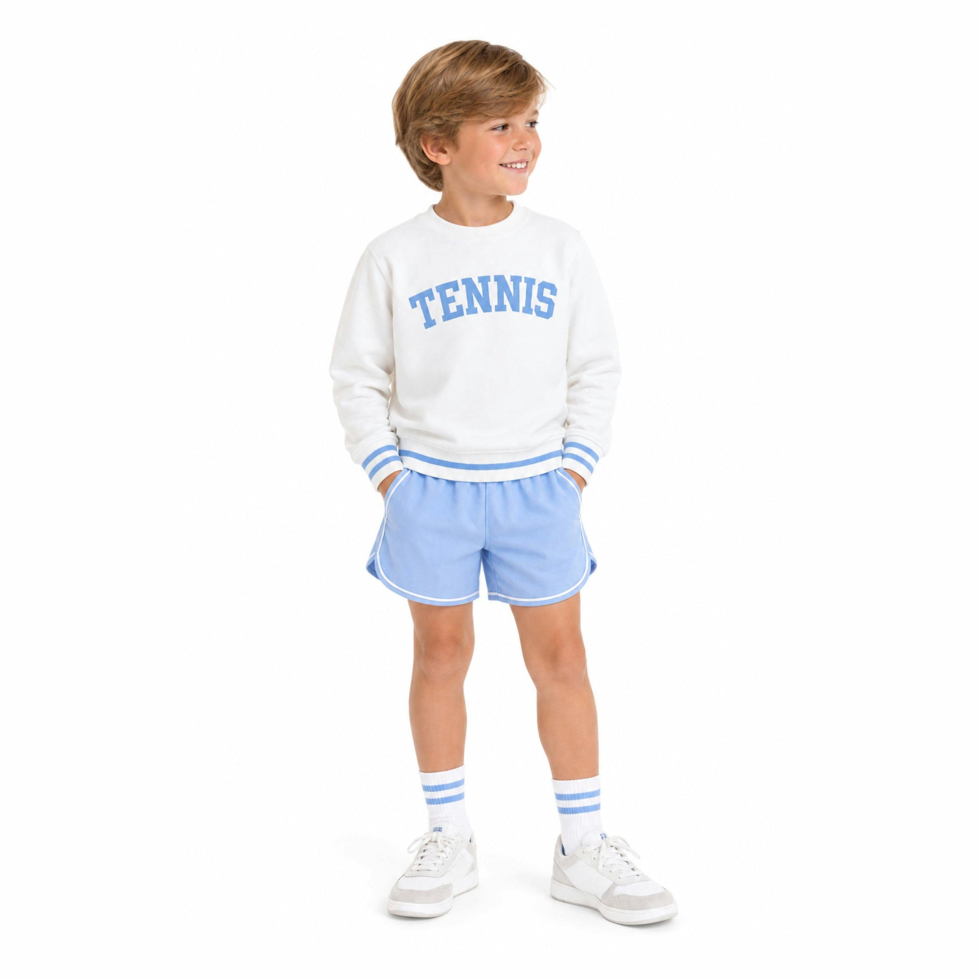 White Tennis Signature Crew Sweatshirt