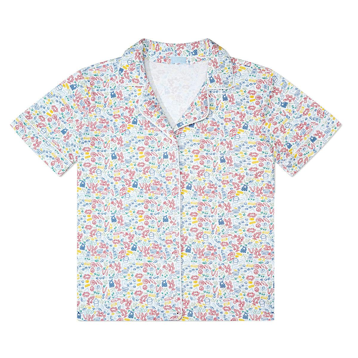 Lobster Bake Women’s Button Front Short Pajama Set