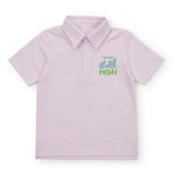 Will Boys' Performance Polo by LH Sport Pink Stripes