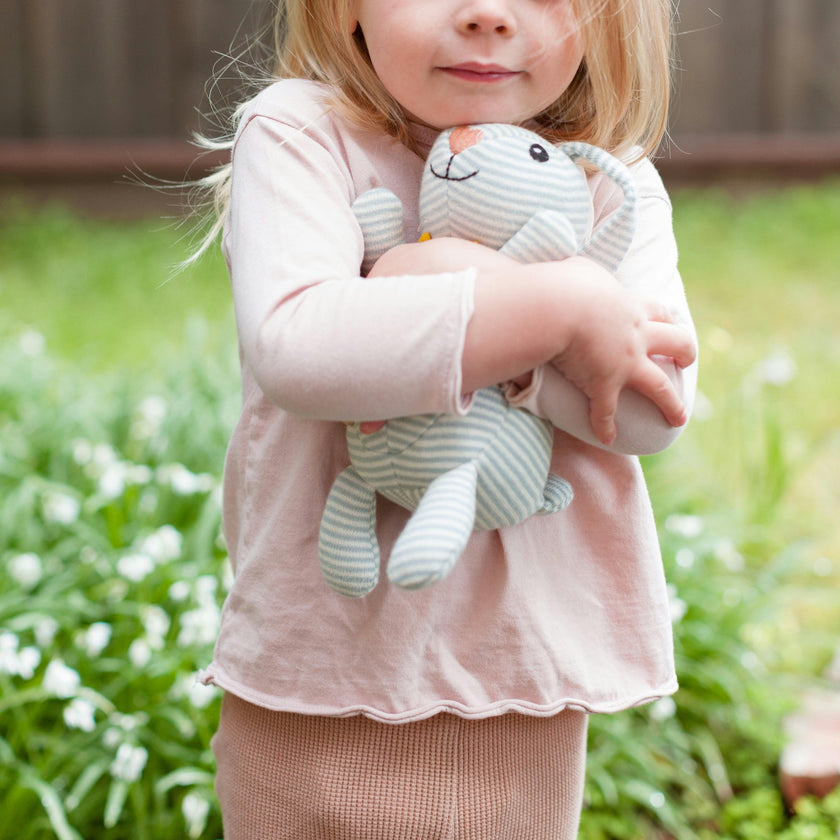 Knit Patterned Bunny Plush - Dapper Bunny