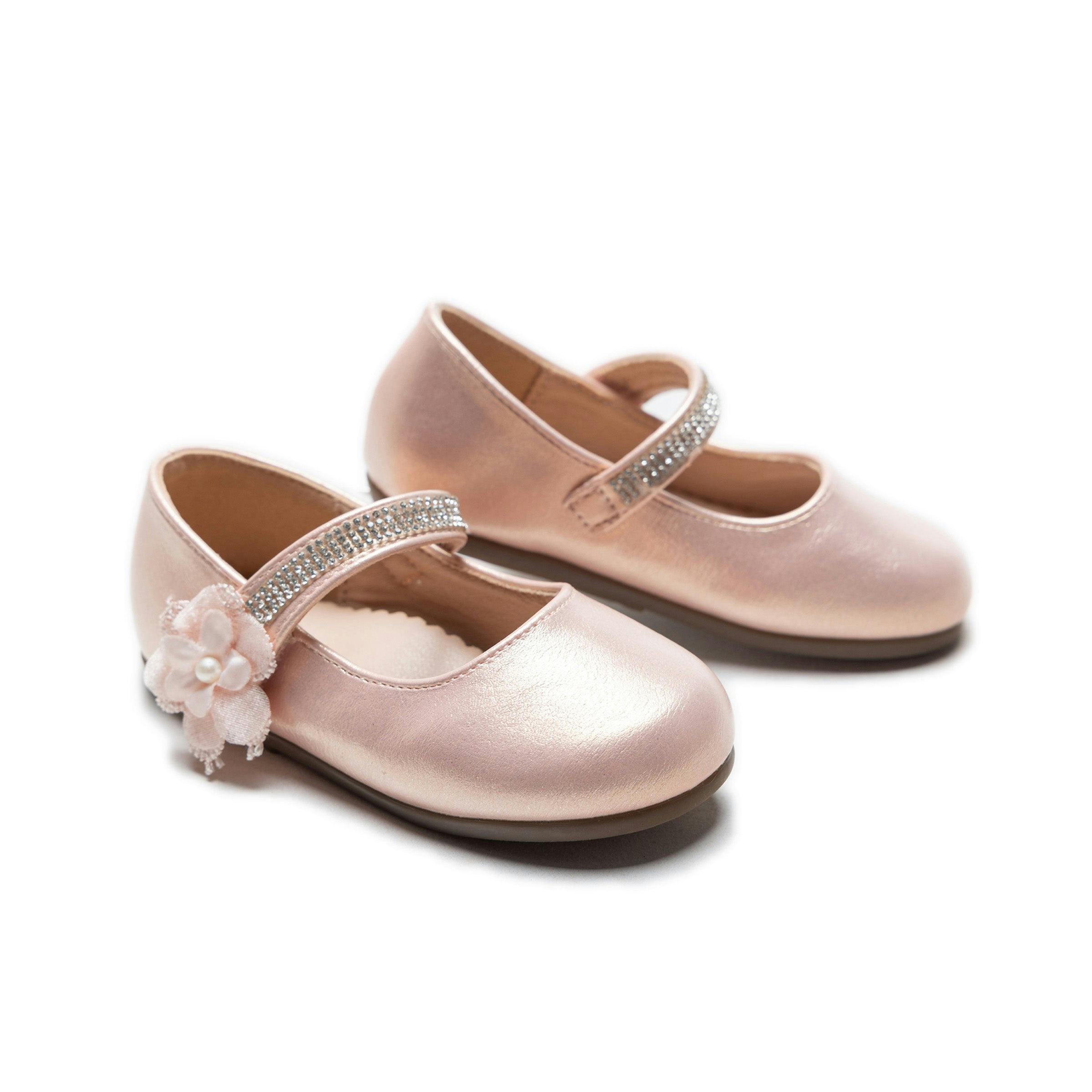 Pink Primrose Rhinestone Flats