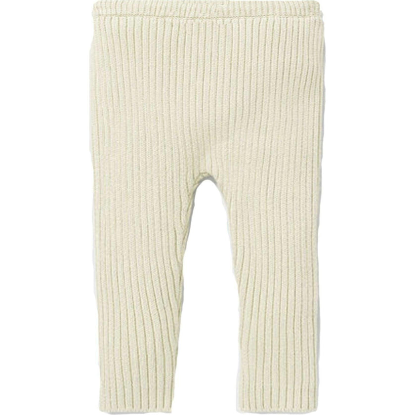 Fine Ribbed Knit Slim Fit Pants